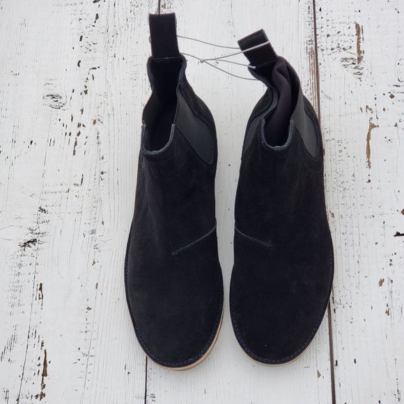Civil Regime Black Suede Leather Pull On Chelsea Boots Mens Sz 7 Womens 8.5 / 39 main image 5